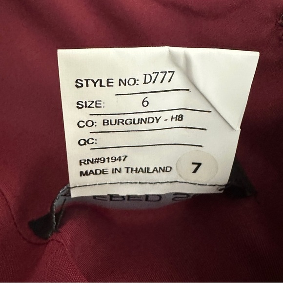 Alfred Sung draped faux wrap cocktail dress pockets burgundy NWT 6 - Picture 7 of 7